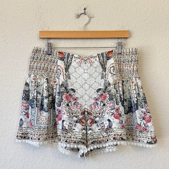 CAMILLA Southern Belle Shorts Multi Floral Silk Embellished Bohemian - Picture 1 of 11